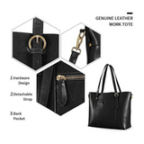 The Amara | Classic Black Leather Tote