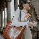 The Arabella | Chestnut Leather Tote Bag