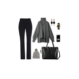The Amara | Classic Black Leather Tote