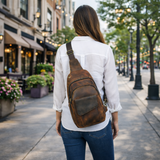 The Soren | Old-World Leather Sling Bag