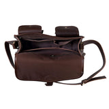 The Amorette | Walnut Leather Messenger Bag