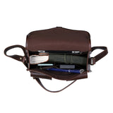 The Amorette | Walnut Leather Messenger Bag