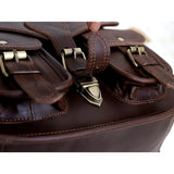 The Amorette | Walnut Leather Messenger Bag