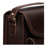 The Amorette | Walnut Leather Messenger Bag