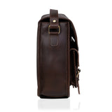 The Amorette | Walnut Leather Messenger Bag