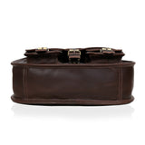 The Amorette | Walnut Leather Messenger Bag