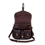 The Amorette | Walnut Leather Messenger Bag