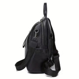 The Duvane | Structured Black Leather Backpack
